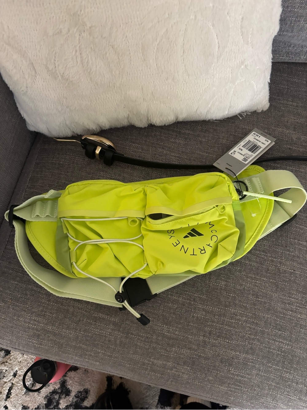 Adidas by Stella McCartney Neon Lime Crossbody Waist Bag